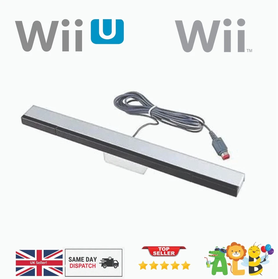 SENSOR BAR FOR NINTENDO WII & WII U WITH STAND WIRED INFRARED RECEIVER - NEW - Image 1 of 4