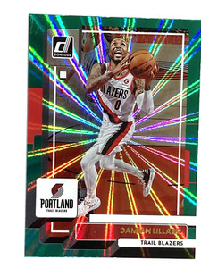 2022-23 Panini Donruss Damian Lillard Green Holo Laser #106