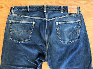 Vtg 50s 60s Levi's 501 XX Big E Jeans Denim Selvedge Hidden Rivets Red Lines 