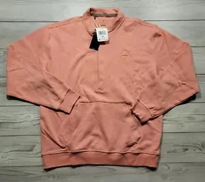 Felpa uomo Adidas Go-To Z mezza cerniera rosa corallo taglia M IM3529 atletica - Foto 1 di 10