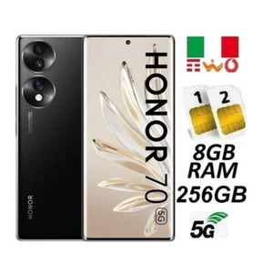 HONOR 70 5G 8GB RAM 256GB BLACK GARANZIA ITALIA BRAND CON SERVIZI GOOGLE PLAY - Foto 1 di 4