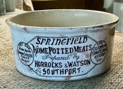1915 Transferred Meat Paste Pot - HORROCKS & WATSON, SOUTHPORT (K424) - Image 1 of 4