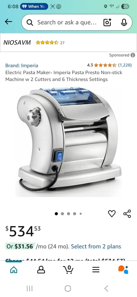 Imperia Pasta Maker Machine pasta presto  Made in Italy Heavy Duty Steel  - Image 1 of 4