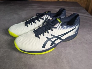Asics Solution Speed FF Size 15 White Blue Athletic Tennis Pickleball Sneakers - Picture 1 of 8
