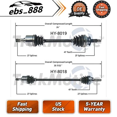 Eje delantero CV compatible con Hyundai Sonata 2,4 L 1999 2000 2001 2002 2003 2004-2005 Foto 1 de 3