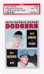 1970 Topps Bill Buckner/Jack Jenkins Rookies #286 PSA 8 Rookie RC - Picture 1 of 2