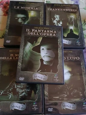 LOTTO 5 DVD HORROR VERSIONE ORIGINALE INTEGRALE UNIVERSAL STUDIOS MONSTERS! - Immagine 1 di 4