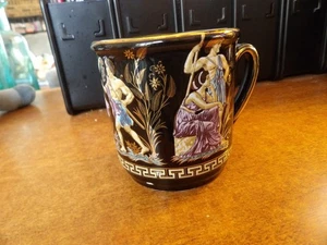 Handbemalte 24K Gold Griechische Mythologie Kaffeetasse - Made in Greece - Bild 1 von 3