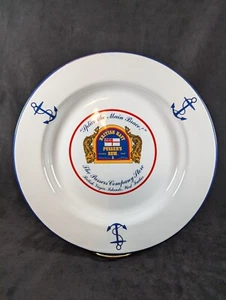 Pusser's Rum Enamel Tin Plate 10 1/4” Made In England British Navy Blue Back - Picture 1 of 5