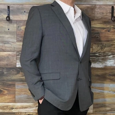 Blazer Chaqueta Deportiva Ralph Lauren Etiqueta Negra 100% Lana Gris Doble Ventilación 46XL Foto 1 de 4