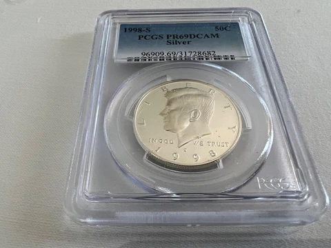 1998-S SILVER KENNEDY HALF DOLLAR PCGS PR69DCAM Cover