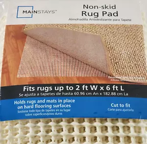 Mainstays rutschfestes Teppichpolster für 2 x 6" Teppiche oder passend zugeschnitten neu mit Etikett für Hartholzböden - Bild 1 von 5