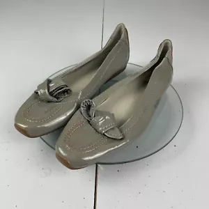 KENNEL & SCHMENGER Pumps 4 Grey Womens Slip On Shoes Ballet Shine - Picture 1 of 14