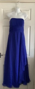 Maxi Vestido Bodycon Damas Sexy Largo Baile de graduación/fiesta Azul Marino Talla 12 - Imagen 1 de 4