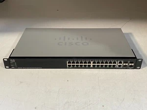 CISCO SG500-28-K9-G5 SWITCH SG500-28 & BRACKETS & POWER LEAD GIGABIT MANAGED - Picture 1 of 6