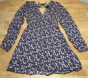 Abito donna boutique Heyson blu rosa floreale bohemien media manica lunga nuovo con etichette - Foto 1 di 13