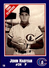 1990 Columbus Clippers Police #16 John Habyan - NM Baseball Card