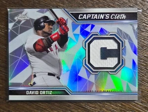 2021 TOPPS CHROME DAVID ORTIZ CAPTAINS CLOTH GAME USED SP RED SOX CCR-DO - Picture 1 of 2