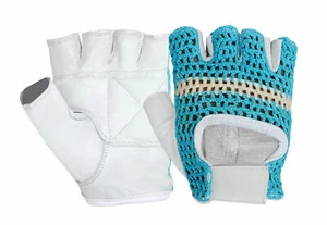 Guantes de Gimnasio Azul Cuero Entrenamiento Fitness Entrenamiento Levantamiento de Pesas Ciclismo Fitness - Imagen 1 de 5
