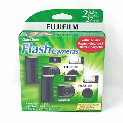 FUJIFILM QuickSnap Flash 400 Camera 2 Pack Brand New EXP 2024 Free Shipping - Image 1 of 4
