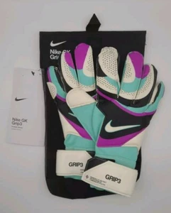 Nike GK Vapor Grip 3 Size 10 White Black Turquois Goalkeeper Gloves FB2998-010 - Picture 1 of 6