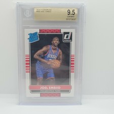 2014-15 Panini Donruss Rated Rookies Joel Embiid #203 BGS 9.5 GEM MINT Rookie RC