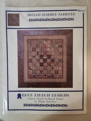 Blue Ribbon Designs Original Charted Needlework Pattern - Indian Summer Sampler - Image 1 of 4