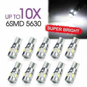 10pcs T10 LED 6SMD W5W 5630 168 194 Car Wedge Dash Canbus Parking Side Light 12V - Picture 1 of 12