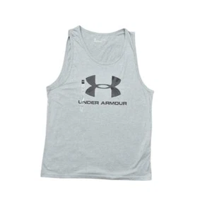 New Under Armour Men's L Gray Tank Top - Cotton Blend sports gym run tank - Picture 1 of 8