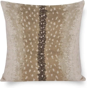 Antelope Pillow Covers, Square Fawn Animal Antelope Gold White Print Modern Acce - Picture 1 of 12
