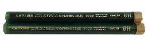 2 Sets Vintage A. W. Faber Castell Drawing Lead 6H 2mm NOS 12 Pack Tube Germany - Picture 1 of 5