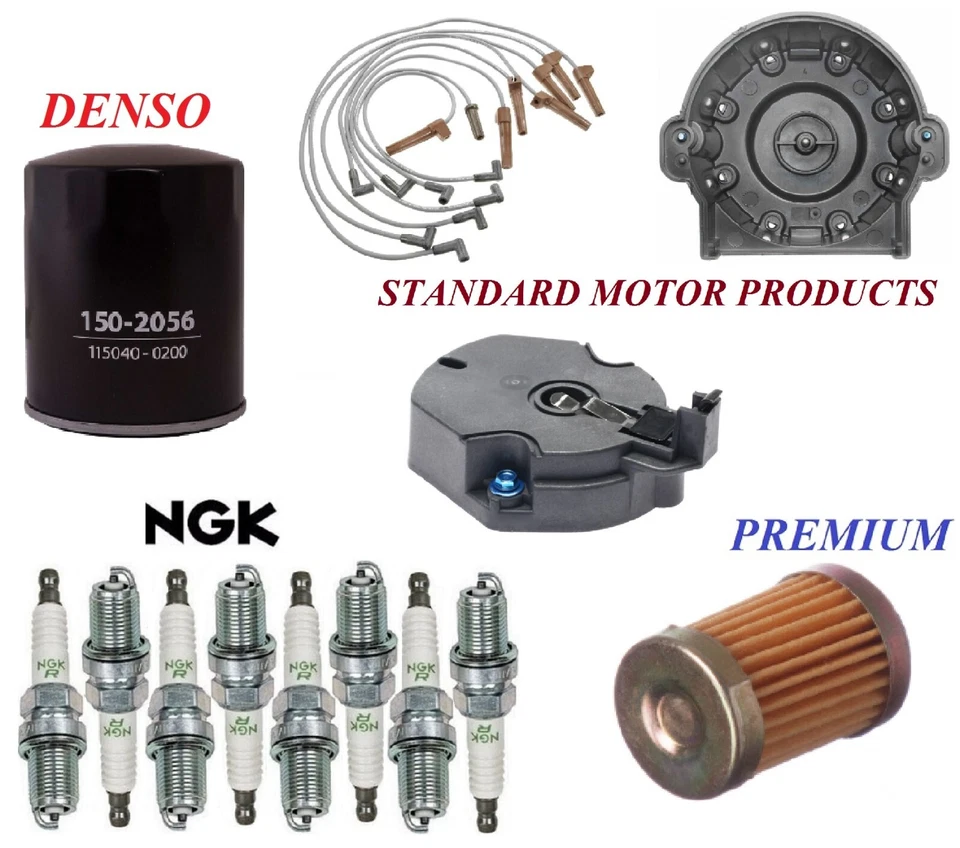 Tune Up Kit Air Oil Fuel Filters Cap Wire Plugs For GMC R3500 V8 7.4L; CARB 1987 - Image 1 of 1