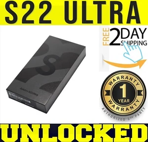 SAMSUNG GALAXY S22 ULTRA 5G S908U1 128GB PHANTOM BLACK (FACTORY UNLOCKED) SEALED - Zdjęcie 1 z 2
