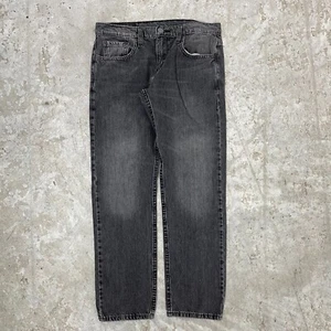 Levis Jeans Mens 30x28 Black Pants 502 Tapered Fit Goth Skater Denim Tag 29x30 - Picture 1 of 15