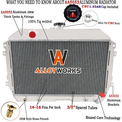 3 Row Radiator For 1970-73 Datsun 240Z / 1971-1973 S30 / 1974-1975 260Z 2.6L AT - Image 1 of 4