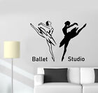 Vinyl Wall Decal Ballet Studio Logo Ballerina Pointe Dancers Stickers (2947Ig)