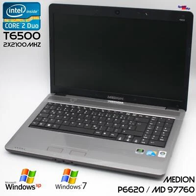 Medion P6620 MD 97760 Notebook Laptop Windows 7 XP 4GB 250GB GeForce GT 220M 16" - Image 1 of 4