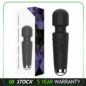 Handheld Massager Wand Vibrating Massage Magic Full Body Therapy Motor 20 Speed - Picture 1 of 15
