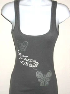 NEWTG American Apparel tank top Butterfly Gandhi yoga - Picture 1 of 1