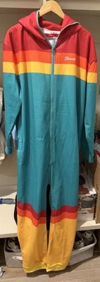 Shinesty The Backcountry Bomber Retro 70s Jumpsuit Mens Large Bodysuit - Image 1 of 2