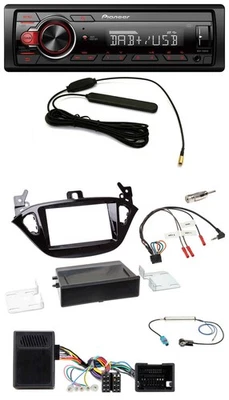 Pioneer MP3 DAB 1DIN Lenkrad USB Autoradio für Opel Adam ab 2013 Corsa E Ablage - Bild 1 von 4