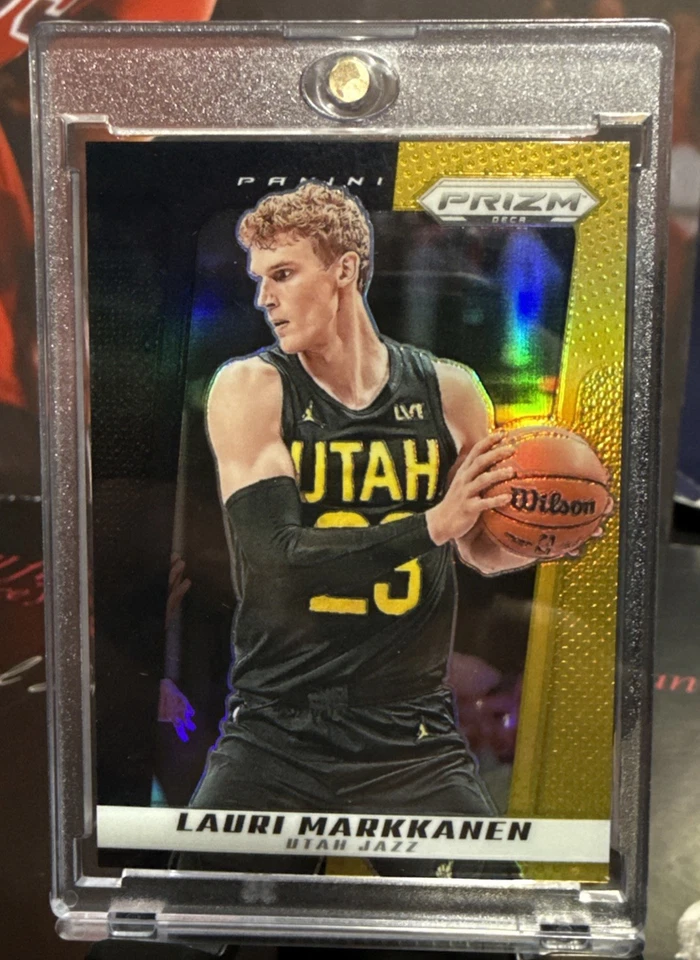Lauri Markkanen 2024-25 Prizm Deca True Black Gold Prizm # 5/5 Utah Jazz Foto 1 de 4