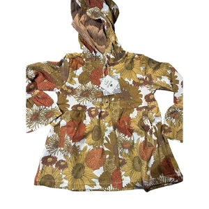 Chaqueta Kate Quinn Grande Girasol Manga Larga Volantes Algodón Orgánico 8Y NUEVA CON ETIQUETAS - Imagen 1 de 3