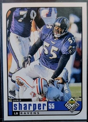 1998 Upper Deck UD Choice Jamie Sharper RC #300 Baltimore Ravens LB (jc) - Image 1 of 2