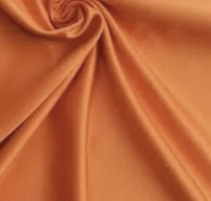 "Tela satinada mate naranja Peau De Soie 60"" de ancho vendida por yarda" - Imagen 1 de 2
