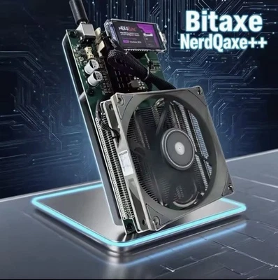 New ListingBitaxe NerdQaxe++ 4.8TH/s 4Pcs BM1370 ASIC Chip Home Solo BTC Lottery Miner