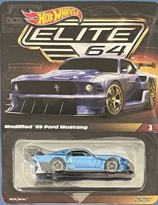 Hot Wheels Elite 64 Modified '69 Ford Mustang Collector #3 With Protector - Picture 1 of 9