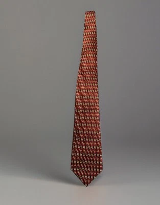 Corbata de seda geométrica roja Carlos Devenezia - 60L 3,75W👔 Foto 1 de 2