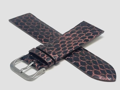 GIVENCHY Factory Seconds Snake Rose-Gold + Black Watch Strap 24mm x 22mm NEW - Image 1 of 4