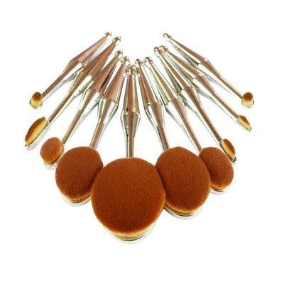 Pinceles de maquillaje redondos (10 piezas) Foto 1 de 4